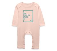 Spreadshirt Créez Votre Propre Grenouillère Pour Bébé Avec Du Texte Ou Une Impression Photo Body Bébé en Coton Bio, 6-12 mois, rose cristal