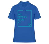 Spreadshirt Créez Votre Propre Polo Shirt Personnalisé avec Texte ou Photo Imprimée Polo Femme, L, Bleu Royal