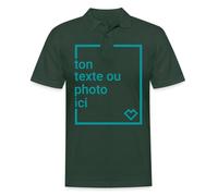 Spreadshirt Créez Votre Propre Polo Shirt Personnalisé avec Texte ou Photo Imprimée Polo Homme, XL, Vert Sapin