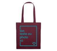 Spreadshirt Créez Votre Propre Sac Personnalisé avec Texte ou Photo Imprimée Sac En Tissu, taille unique, bordeaux