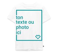 Spreadshirt Créez Votre Propre T-Shirt Personnalisé avec Texte ou Photo Imprimée T Shirt Enfant Premium, 122/128 (6 Ans), Blanc