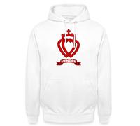 Spreadshirt Cœur Vendéen Vendée Symbole Cadeau Vendéen Sweat À Capuche Unisexe, L, Blanc