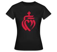 Spreadshirt Cœur Vendéen Vendée T Shirt Femme, L, Noir