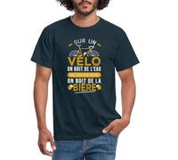 Spreadshirt Cycliste Vélo Humour Passion Velo Citation Drôle T-Shirt Homme, M, Marine