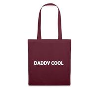 Spreadshirt Daddy Cool Blanc Cadeau Papa Fête des Pères Tote Bag, Taille Unique, Bordeaux