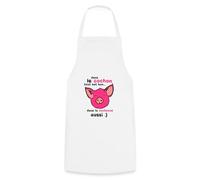 Spreadshirt Dans Le Cochon Tout Est Bon Expression Drôle Tablier Cuisine, taille unique, blanc
