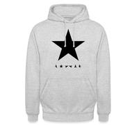 Spreadshirt David Bowie Blackstar Album Cover Sweat À Capuche Unisexe, XXL, Gris Clair chiné