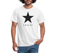 Spreadshirt David Bowie Blackstar Album Cover T-Shirt Homme, 3XL, Blanc