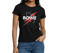 Spreadshirt David Bowie Écriture Ciel Ètoilé avec Flash T Shirt Femme