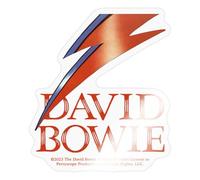 Spreadshirt David Bowie Lettrage Rouge Avec Flash Autocollant/Sticker, 10 x 10 cm, brillant transparent