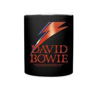 Spreadshirt David Bowie Lettrage Rouge Avec Flash Mug Tasse, taille unique, noir