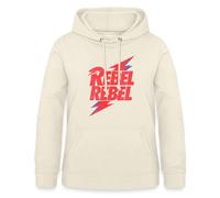 Spreadshirt David Bowie Rebel Rebel avec Flash Sweat À Capuche Femme, S, Vanille