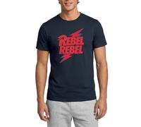 Spreadshirt David Bowie Rebel Rebel avec Flash T Shirt Homme