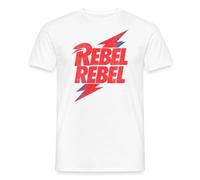 Spreadshirt David Bowie Rebel Rebel avec Flash T Shirt Homme