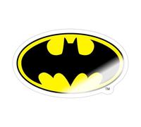 Spreadshirt DC Comics Batman Logo Classique BD Autocollant Sticker, 10 x 10 cm, blanc brillant