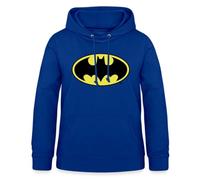Spreadshirt DC Comics Batman Logo Classique BD Sweat À Capuche Femme, M, Bleu Royal