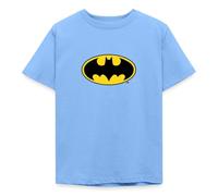 Spreadshirt DC Comics Batman Logo Classique BD T Shirt Enfant, 122/128 (7-8 Ans), Bleu Ciel