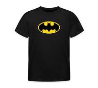 Spreadshirt DC Comics Batman Logo Classique BD T-Shirt Enfant, 98/104 (3-4 Ans), Noir