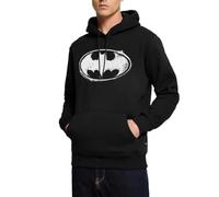 Spreadshirt DC Comics Batman Logo Crayonné Dark Knight Sweat À Capuche Homme Premium, 5XL, Noir