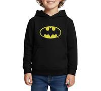 Spreadshirt DC Comics Batman Logo en Or Sweat À Capuche Enfant Premium, 134/140 (8 Ans), Noir