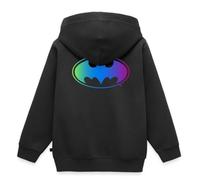 Spreadshirt DC Comics Batman Logo Irisé Sweat À Capuche Enfant Premium, 134/140 (8 Ans), Noir