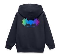 Spreadshirt DC Comics Batman Logo Irisé Sweat À Capuche Enfant Premium, 146/152 (10 Ans), Bleu Marine