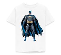 Spreadshirt DC Comics Batman Pose Licence Officielle T Shirt Enfant, 110/116 (5-6 Ans), Blanc