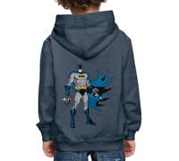 Spreadshirt DC Comics Batman Rétro Armé Pose Pull À Capuche Premium Enfant, 122/128 (7-8 Ans), Bleu Jeans