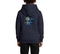 Spreadshirt DC Comics Batman Rétro Armé Pose Sweat À Capuche Enfant Premium, 110/116 (4 Ans), Bleu Marine