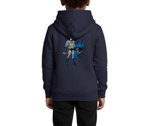 Spreadshirt DC Comics Batman Rétro Armé Pose Sweat À Capuche Enfant Premium, 110/116 (4 Ans), Bleu Marine