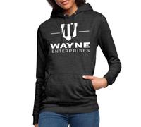 Spreadshirt DC Comics Batman Wayne Enterprises Sweat À Capuche Femme, L, Charbon