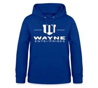 Spreadshirt DC Comics Batman Wayne Enterprises Sweat À Capuche Femme, M, Bleu Royal