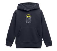 Spreadshirt DC Comics Citation Batman Super-Héros Phrase Drôle Sweat À Capuche Enfant Premium, 122/128 (6 Ans), Bleu Marine