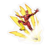 Spreadshirt DC Comics Ligue De Justice D'Amérique Flash Autocollant Sticker, 10 x 10 cm, brillant transparent