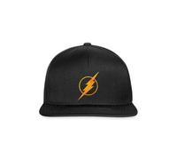 Spreadshirt DC Comics Ligue De Justice D'Amérique Flash Logo BD Casquette Snapback, Taille Unique, Noir/Noir