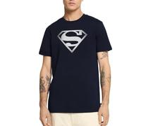 Spreadshirt DC Comics Originals Superman Logo T-Shirt Premium Homme, XL, Bleu Marine