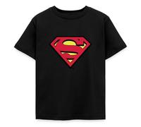 Spreadshirt DC Comics Superman Logo Classique T Shirt Enfant, 110/116 (5-6 Ans), Noir