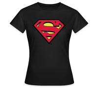 Spreadshirt DC Comics Superman Logo Classique T Shirt Femme, M, Noir