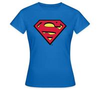 Spreadshirt DC Comics Superman Logo Classique T Shirt Femme, XXL, Bleu Royal
