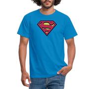 Spreadshirt DC Comics Superman Logo Classique T Shirt Homme, M, Bleu Royal