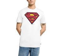 Spreadshirt DC Comics Superman Logo Classique T Shirt Homme Premium, L, Blanc