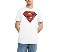 Spreadshirt DC Comics Superman Logo Classique T Shirt Homme Premium, XXL, Blanc