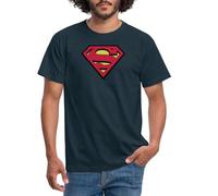Spreadshirt DC Comics Superman Logo Classique T Shirt Homme, XL, Marine