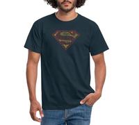 Spreadshirt DC Comics Superman Logo Lignes T Shirt Homme, 4XL, Marine