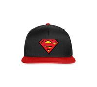 Spreadshirt DC Comics Superman Logo Look Usé Casquette Snapback, Taille Unique, Noir/Rouge