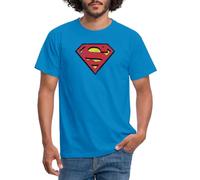 Spreadshirt DC Comics Superman Logo Look Usé T Shirt Homme, 4XL, Bleu Royal