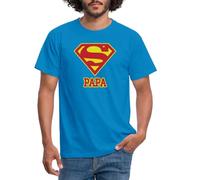 Spreadshirt DC Comics Superman Logo Super Papa T Shirt Homme, 3XL, Bleu Royal