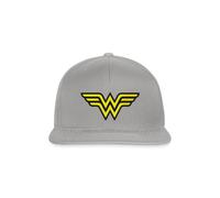 Spreadshirt DC Comics Wonder Woman Logo Broderie Casquette Snapback, Taille Unique, Graphite/Graphite