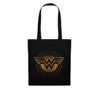 Spreadshirt DC Comics Wonder Woman Logo Étoilé Tote Bag, taille unique, noir