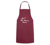 Spreadshirt Déclaration Je T'Aime Ma Maman Chérie Tablier Cuisine, taille unique, bordeaux